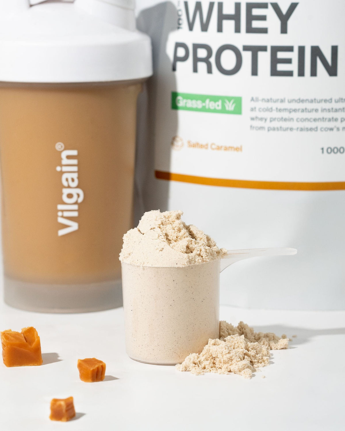 Grass-Fed Whey Protein kaufen - Vilgain Whey Proteinpulver - Fitness Onlineshop