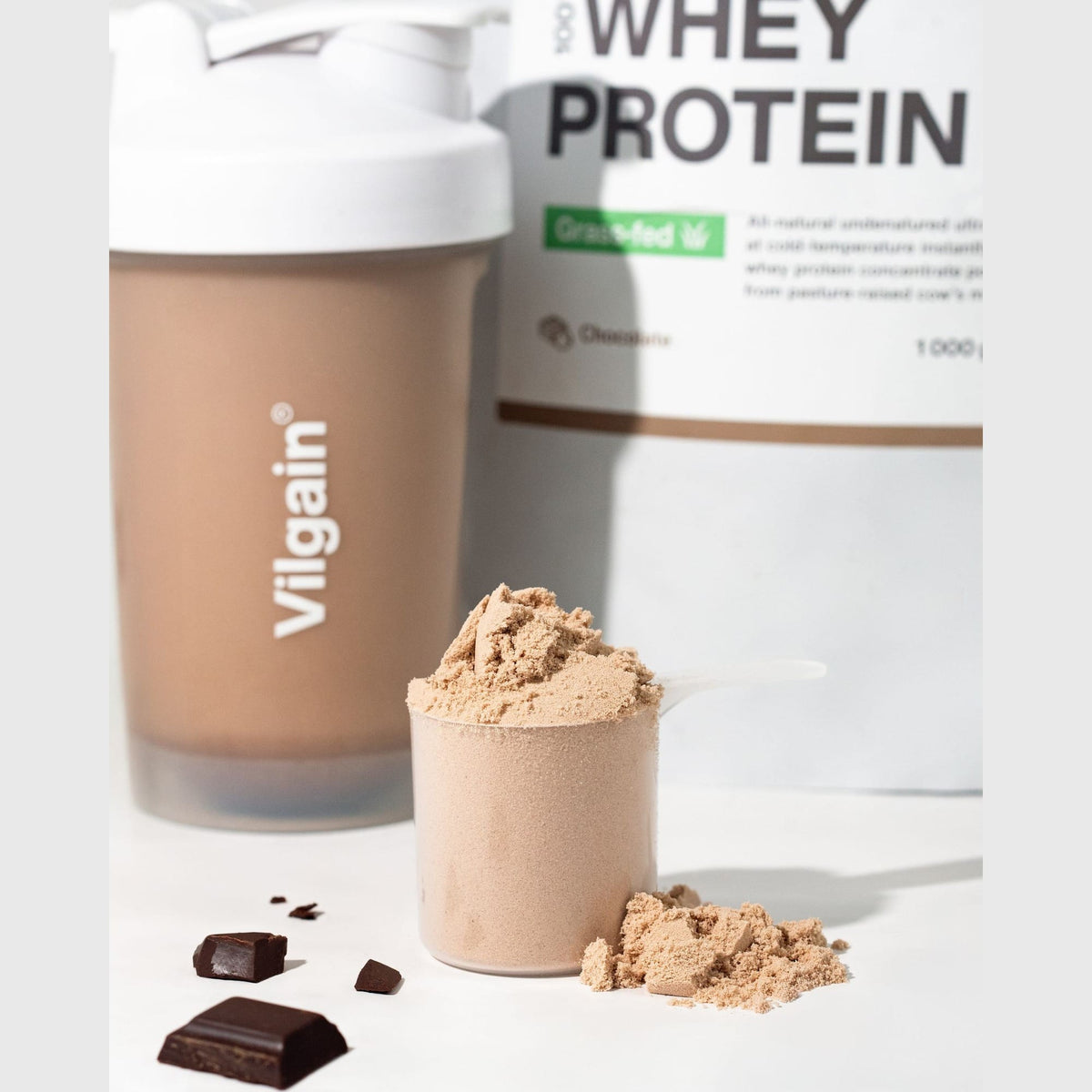 Grass-Fed Whey Protein kaufen - Vilgain Whey Proteinpulver - Fitness Onlineshop