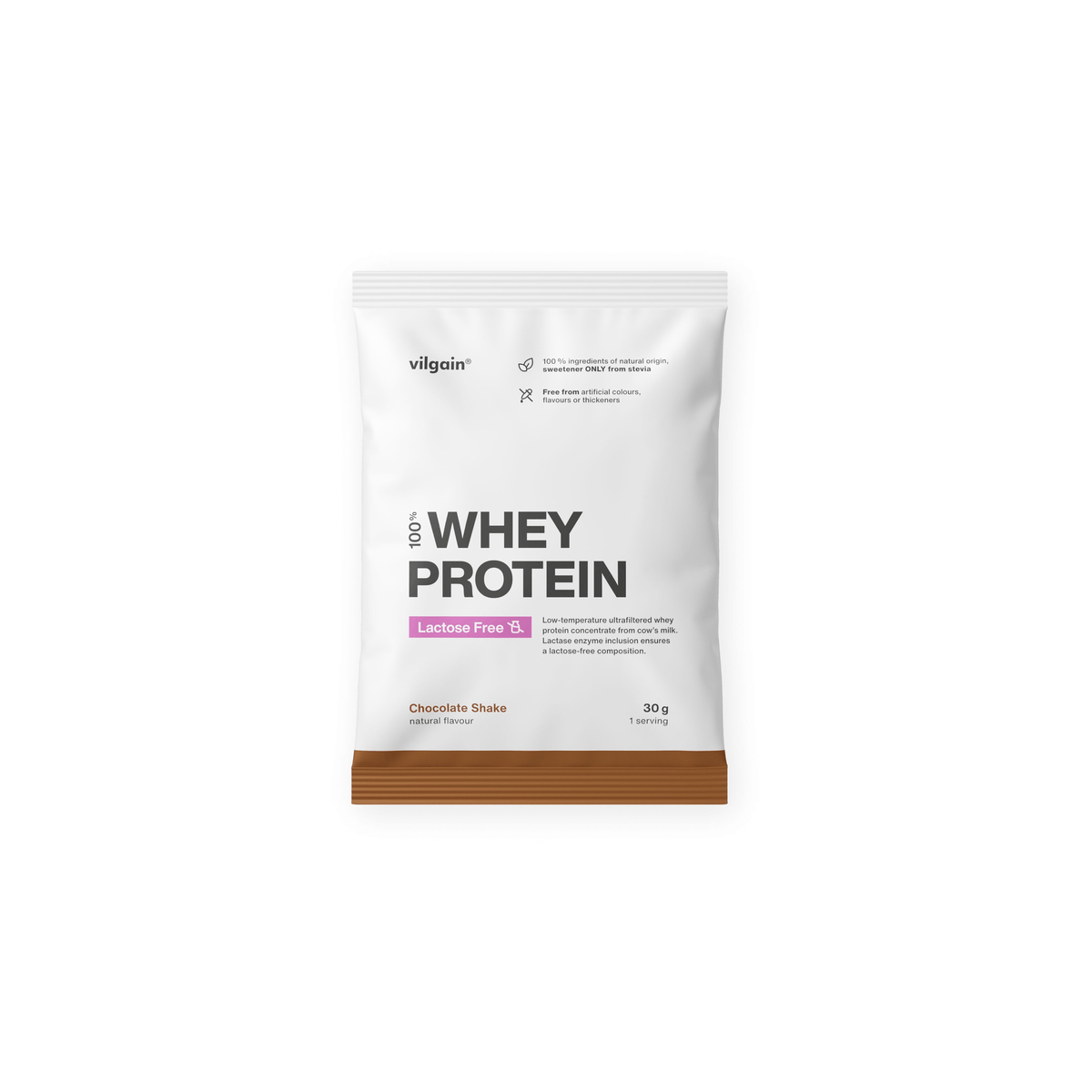 Lactose-Free Whey Protein Schokoladenshake / 30 g kaufen - Vilgain Whey Proteinpulver - Fitness Onlineshop
