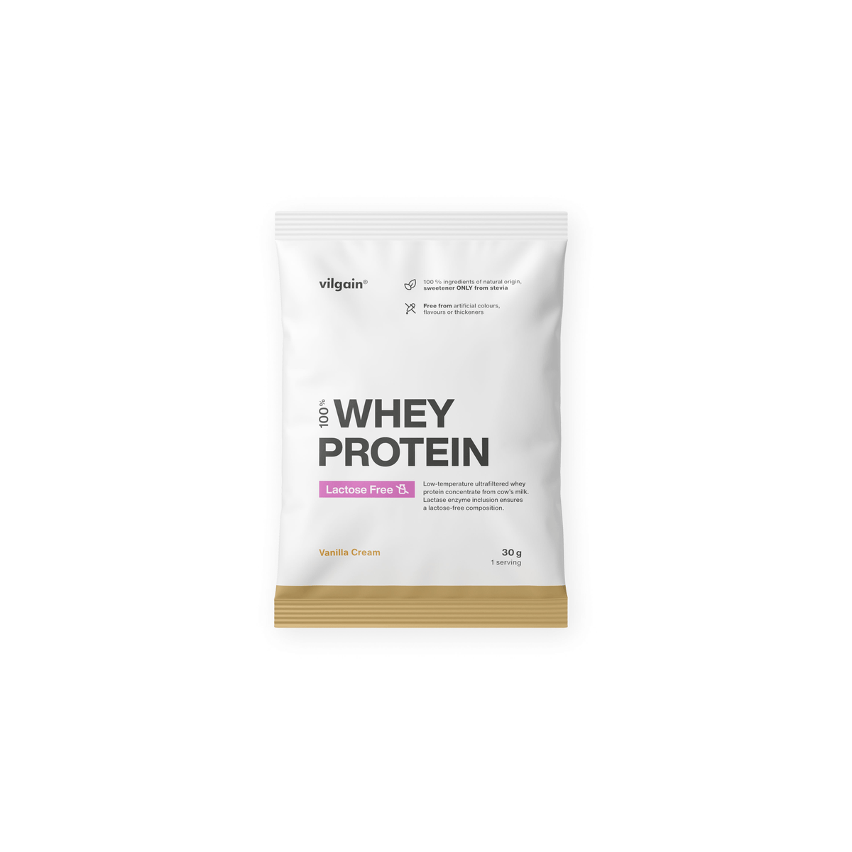 Lactose-Free Whey Protein Vanillecreme / 30 g kaufen - Vilgain Whey Proteinpulver - Fitness Onlineshop