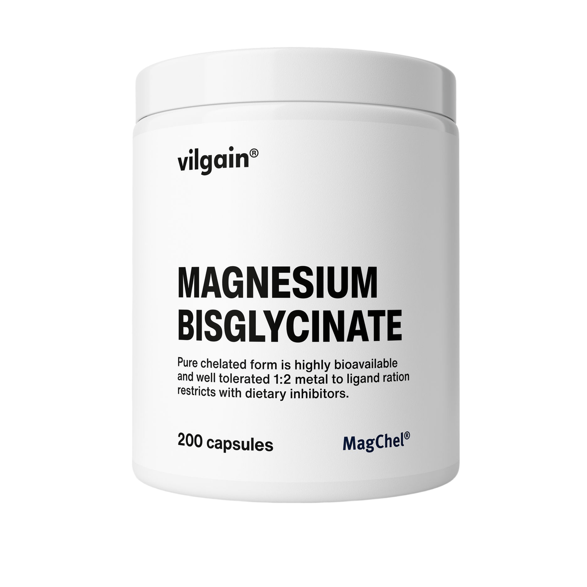 Magnesium Bisglycinat 200 Kapseln kaufen - Vilgain Magnesium (Mineralstoff) - Fitness Onlineshop