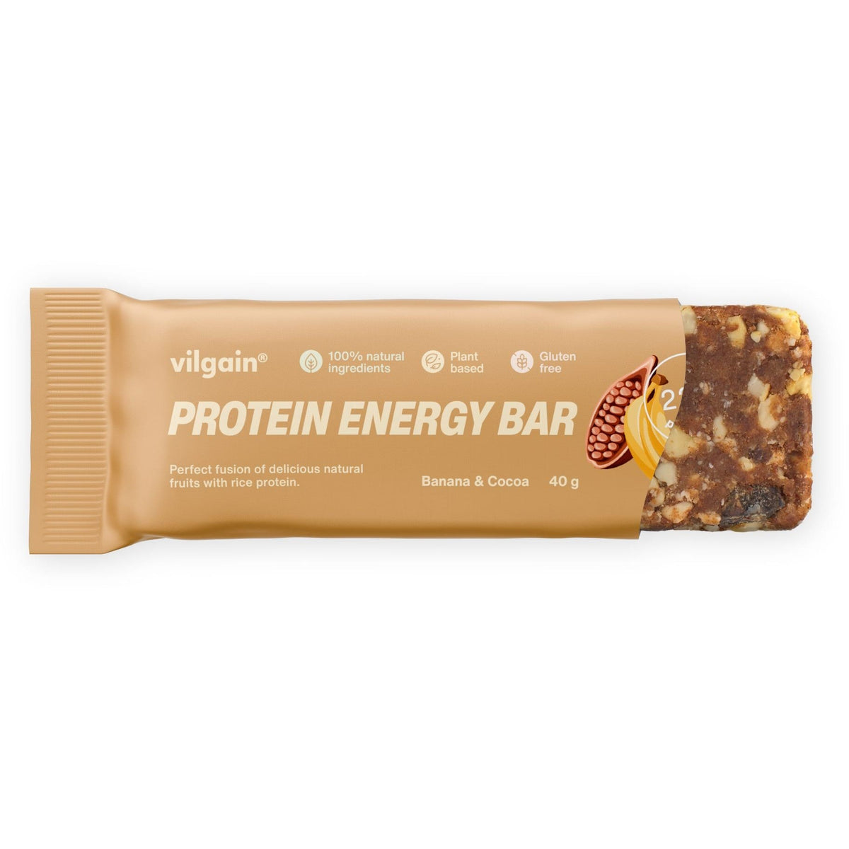 Plant Protein Energy Bar Kakao und Banane / 40 g kaufen - Vilgain Energieriegel - Fitness Onlineshop