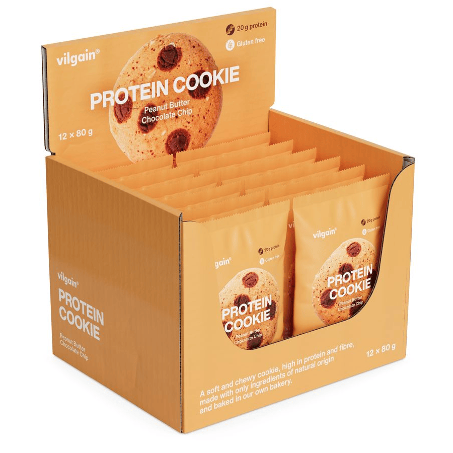 Protein Cookie Erdnussbutter-Schoko-Chip / 12 x 80 g kaufen - Vilgain Protein Cookie - Fitness Onlineshop