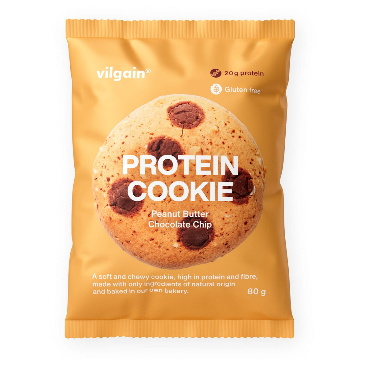 Protein Cookie Erdnussbutter-Schoko-Chip / 80 g kaufen - Vilgain Protein Cookie - Fitness Onlineshop
