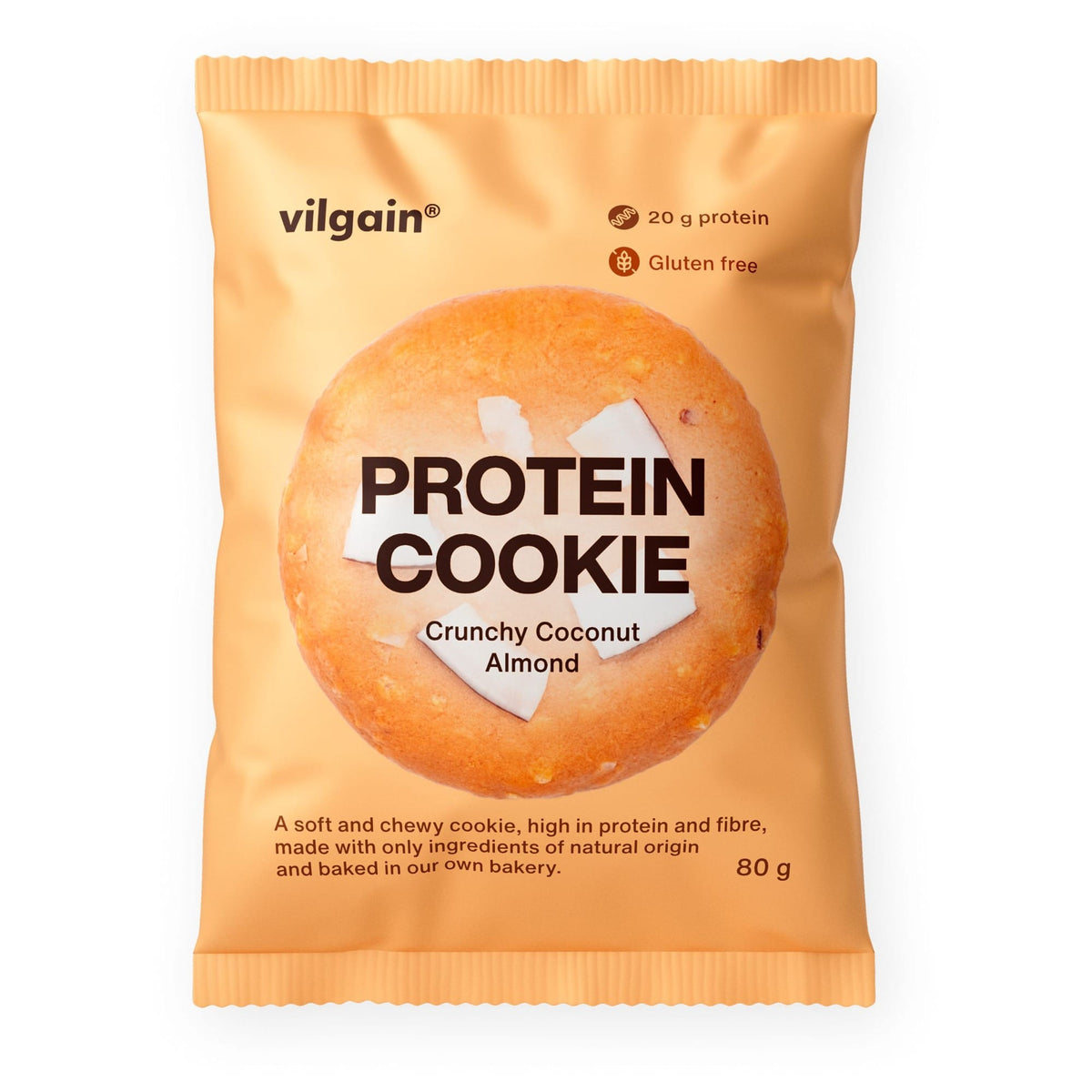 Protein Cookie Kokosnuss und Mandeln / 12 x 80 g kaufen - Vilgain Protein Cookie - Fitness Onlineshop