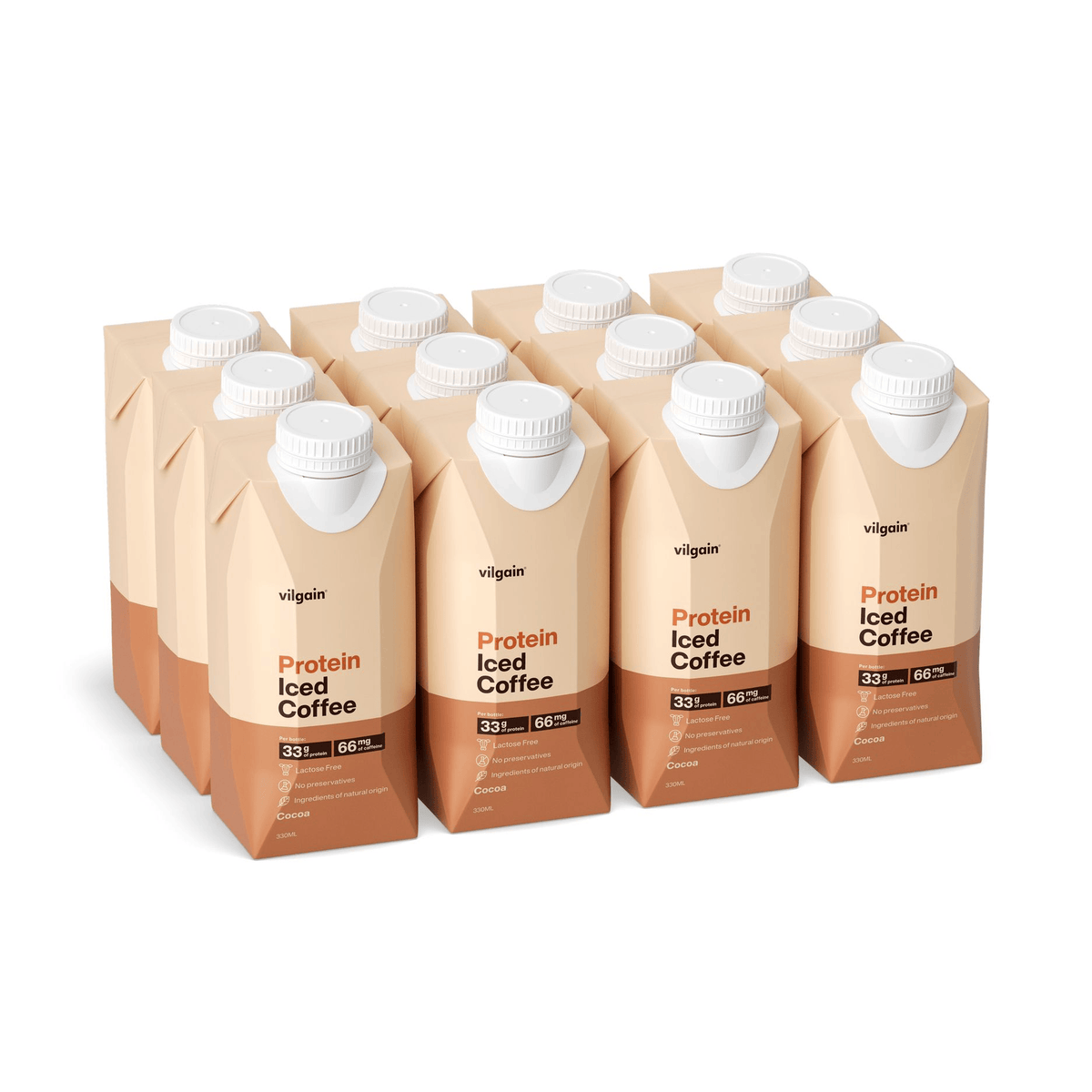 Protein Eiskaffee Kakao / 12 x 330 ml kaufen - Vilgain Fertige Proteinshakes - Fitness Onlineshop