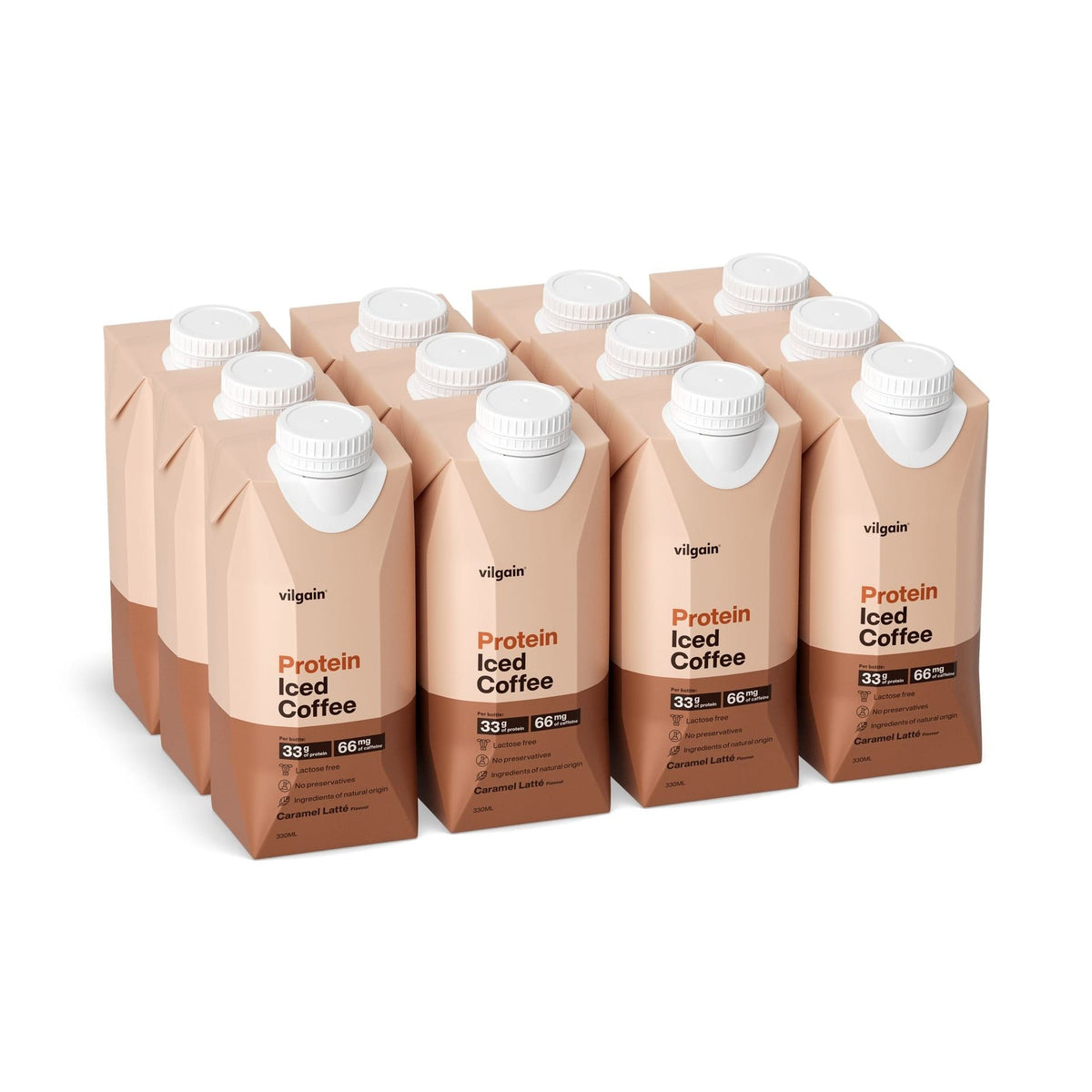 Protein Eiskaffee Karamell-Latte / 12 x 330 ml kaufen - Vilgain Fertige Proteinshakes - Fitness Onlineshop