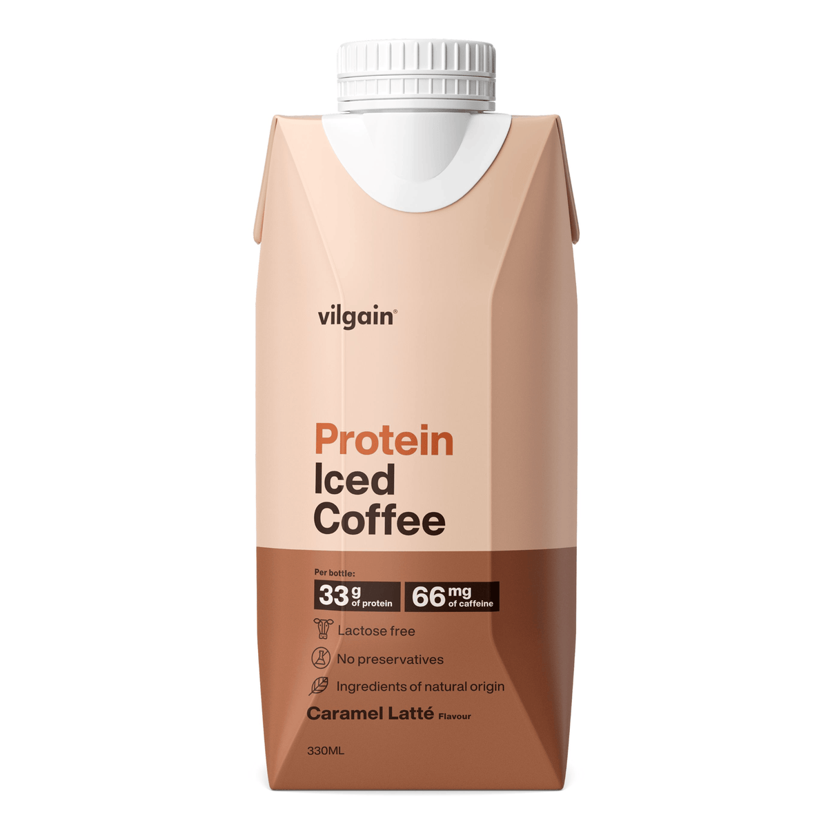 Protein Eiskaffee Karamell-Latte / 330 ml kaufen - Vilgain Fertige Proteinshakes - Fitness Onlineshop