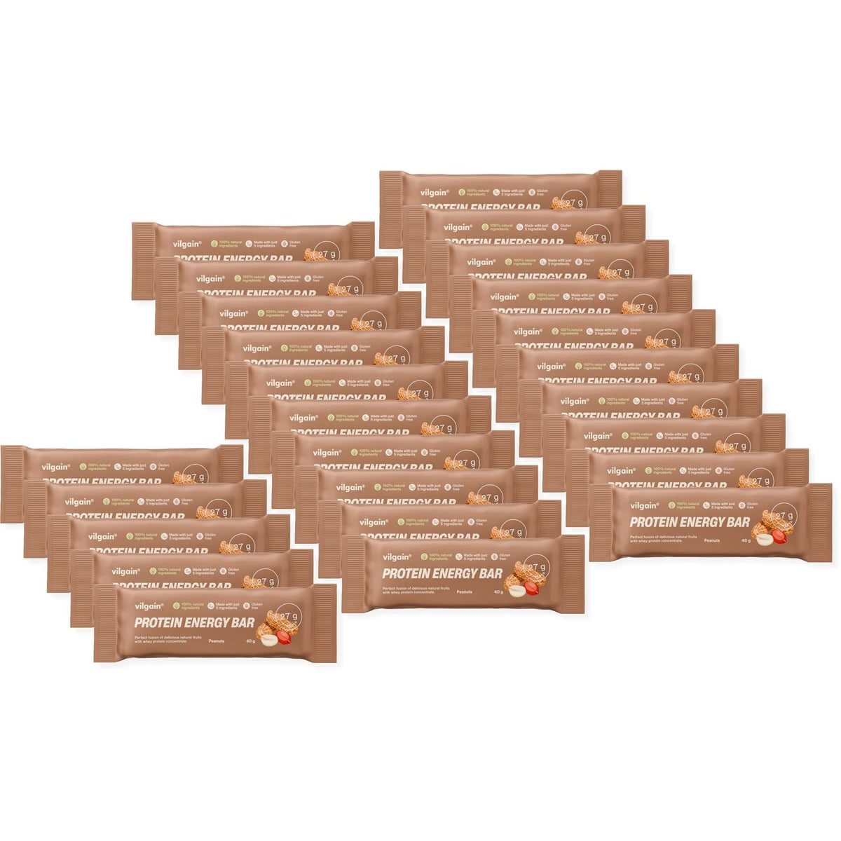 Protein Energy Bar Erdnüsse / 25 x 40 g kaufen - Vilgain Energieriegel - Fitness Onlineshop