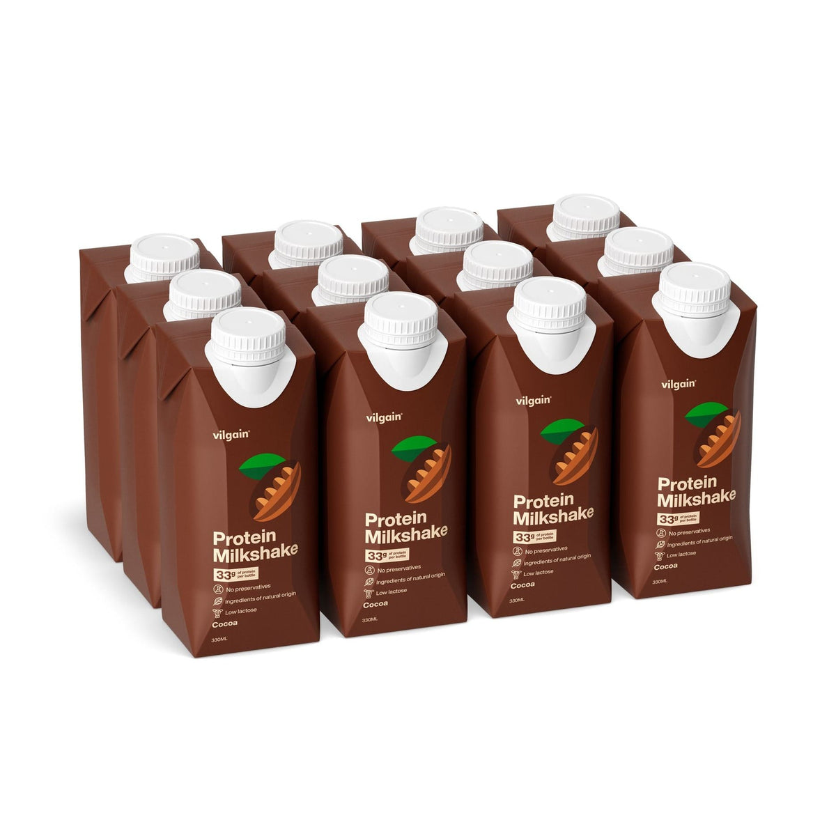Protein Milkshake Kakao / 12 x 330 ml kaufen - Vilgain Fertige Proteinshakes - Fitness Onlineshop