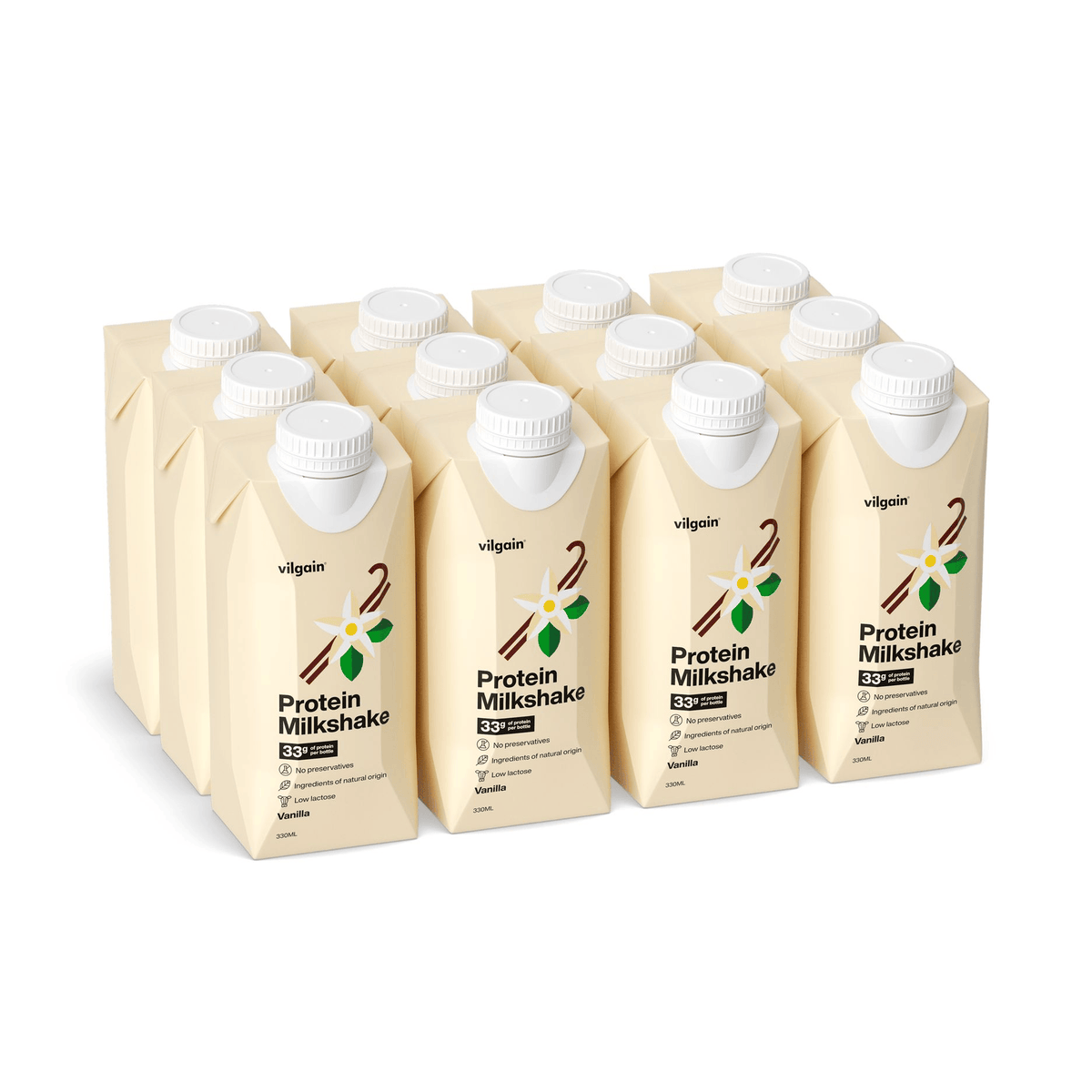 Protein Milkshake Vanille / 12 x 330 ml kaufen - Vilgain Fertige Proteinshakes - Fitness Onlineshop