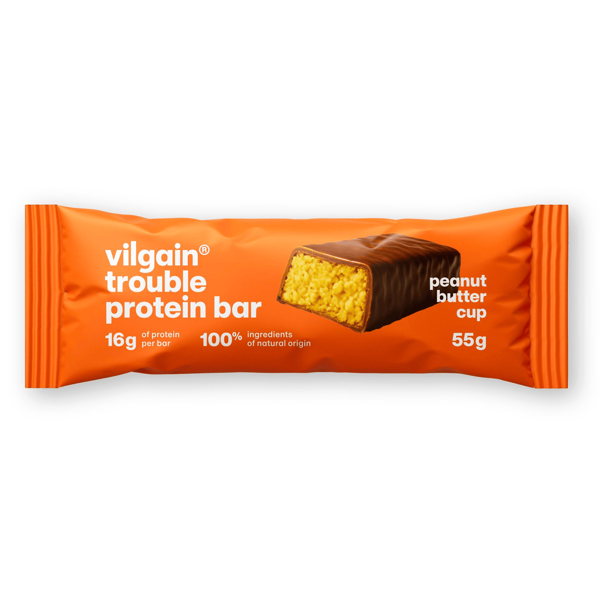 Trouble Protein Bar Schoko-Cup mit Erdnussbutter / 55 g kaufen - Vilgain Proteinriegel - Fitness Onlineshop