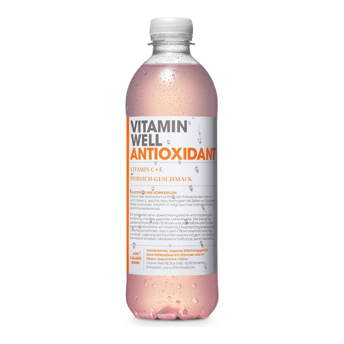 Vitamin Well Vitamindrink 500 ml / Antioxidant (Pfirsich) kaufen - Vitamin Well Hydrationsgetränk - Fitness Onlineshop