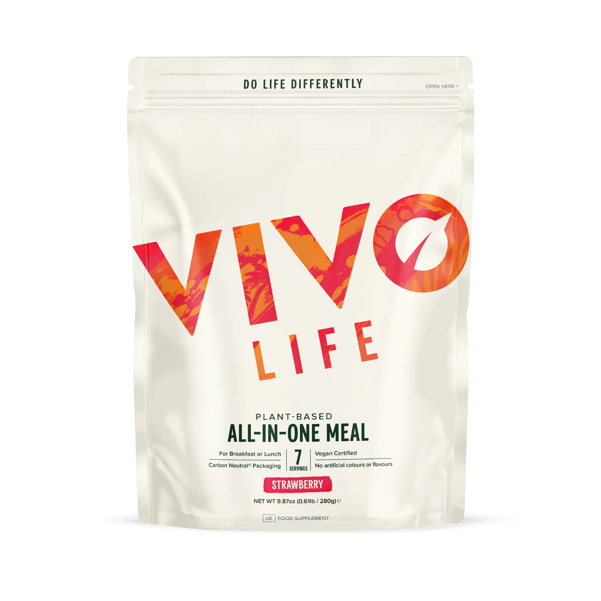 All-in-One Meal Strawberry / 1 kg kaufen - Vivo Life All-In-One - Fitness Onlineshop