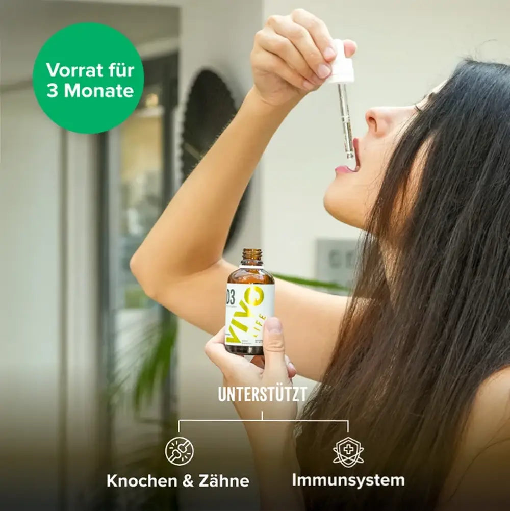 Liquid Vitamin D3 & K2 50 ml kaufen - Vivo Life Vitamine - Fitness Onlineshop