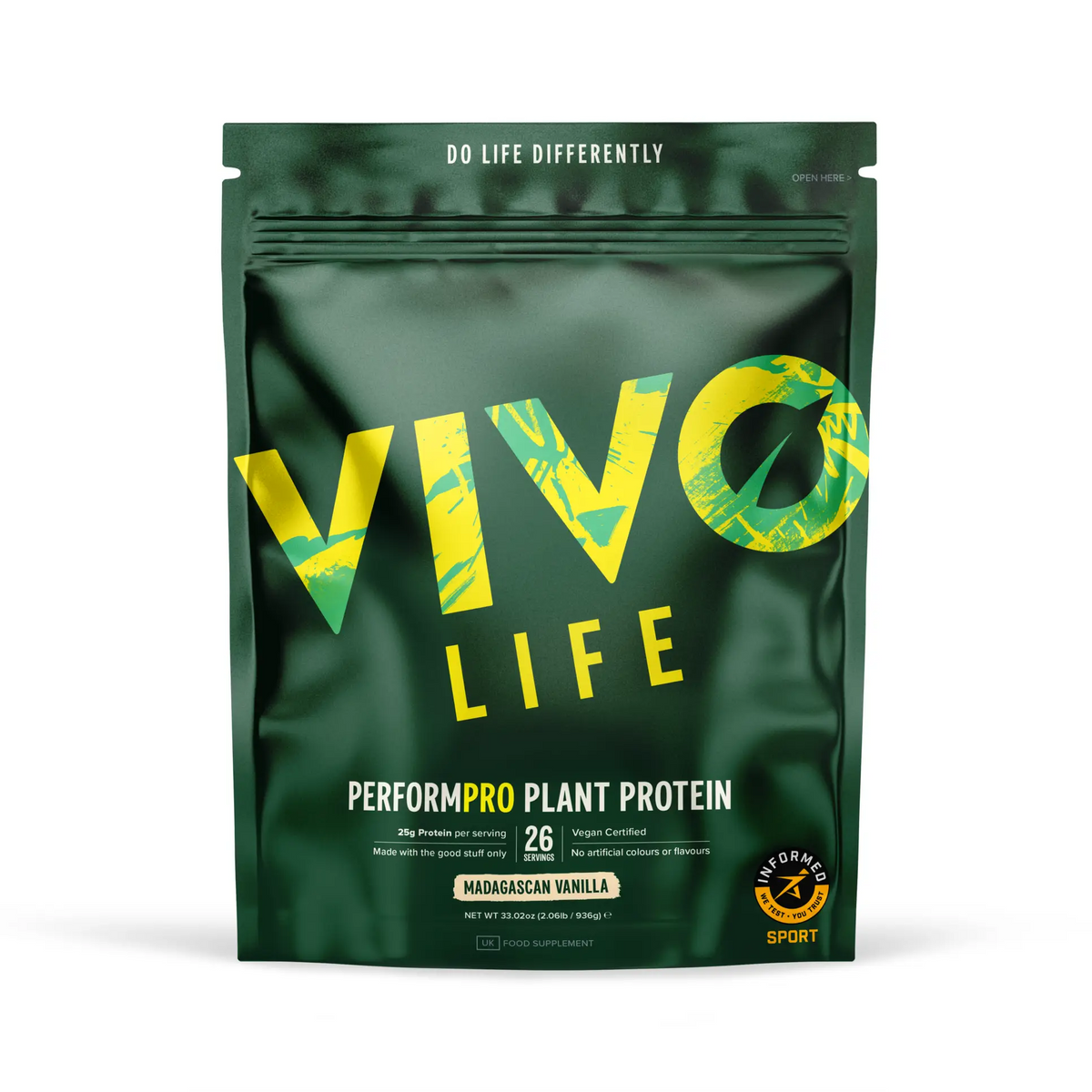 Perform Pro Protein Vanilla / 26 Portionen kaufen - Vivo Life Vegane Proteinpulver - Fitness Onlineshop