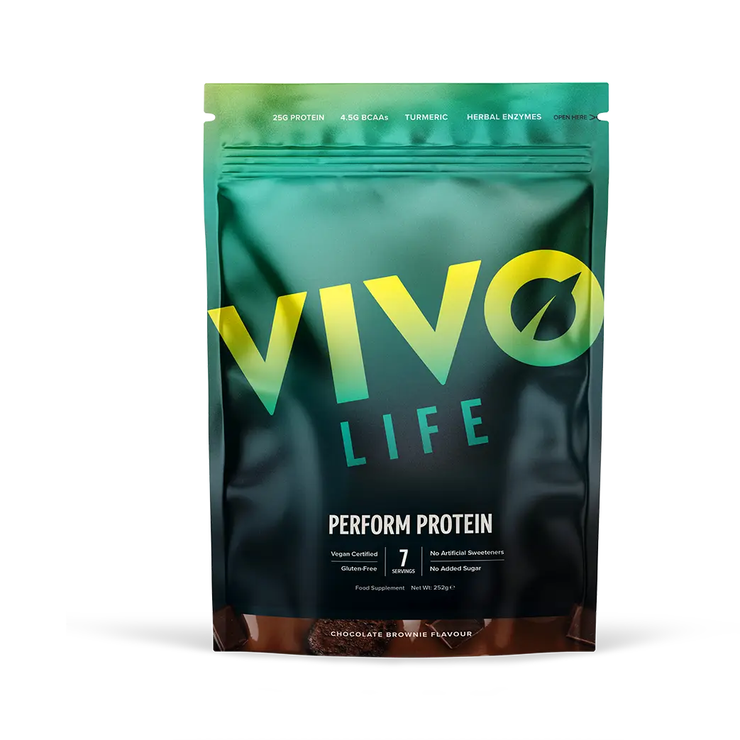 Perform Protein Chocolate Brownie / 7 Portionen kaufen - Vivo Life Vegane Proteinpulver - Fitness Onlineshop