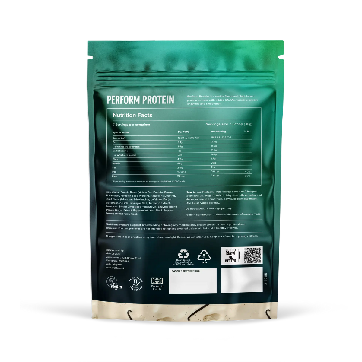 Perform Protein kaufen - Vivo Life Vegane Proteinpulver - Fitness Onlineshop