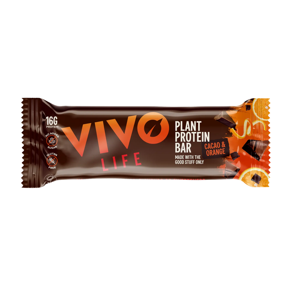 Plant Protein Bar Cacao and Orange / 65 g kaufen - Vivo Life Vegane Proteinriegel - Fitness Onlineshop