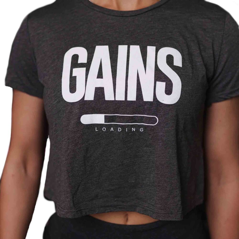 2POOD Gains Loading Crop Top Grau kaufen bei haghpowered.com