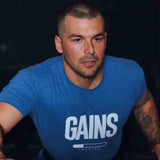 2POOD Gains Loading T-Shirt Blau kaufen bei haghpowered.com