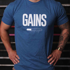 2POOD Gains Loading T-Shirt Blau kaufen bei haghpowered.com