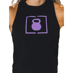 2POOD Lavender Kettlebell Logo Tank Schwarz kaufen bei haghpowered.com