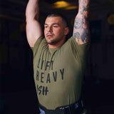 2POOD Lift Heavy Ish T-Shirt Olivegrün kaufen bei haghpowered.com