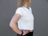 2POOD Lift More Talk Less Crop Top - Weiss kaufen bei haghpowered.com