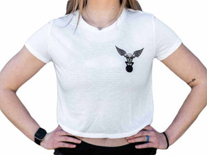 2POOD Lift More Talk Less Crop Top - Weiss kaufen bei haghpowered.com