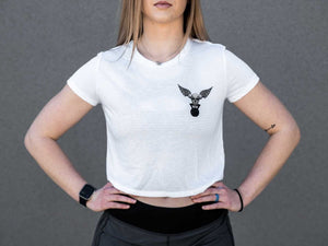 2POOD Lift More Talk Less Crop Top - Weiss kaufen bei haghpowered.com