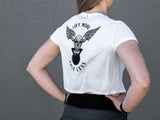 2POOD Lift More Talk Less Crop Top - Weiss kaufen bei haghpowered.com