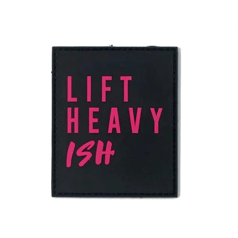 2POOD Pink "Lift Heavy Ish" Velcro Patch kaufen bei haghpowered.com
