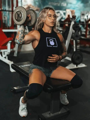 2POOD Lavender Kettlebell Logo Tank Schwarz kaufen bei haghpowered.com