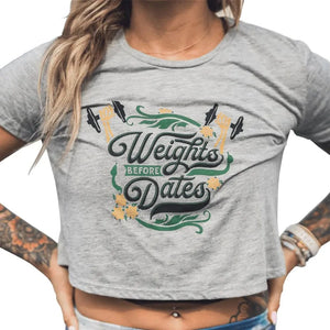 Weights Before Dates Crop Top kaufen -  2POOD Oberteile Damen  - Fitness Onlineshop