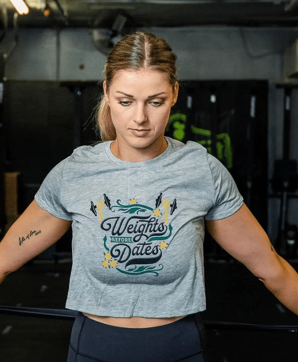 Weights Before Dates Crop Top kaufen -  2POOD Oberteile Damen  - Fitness Onlineshop