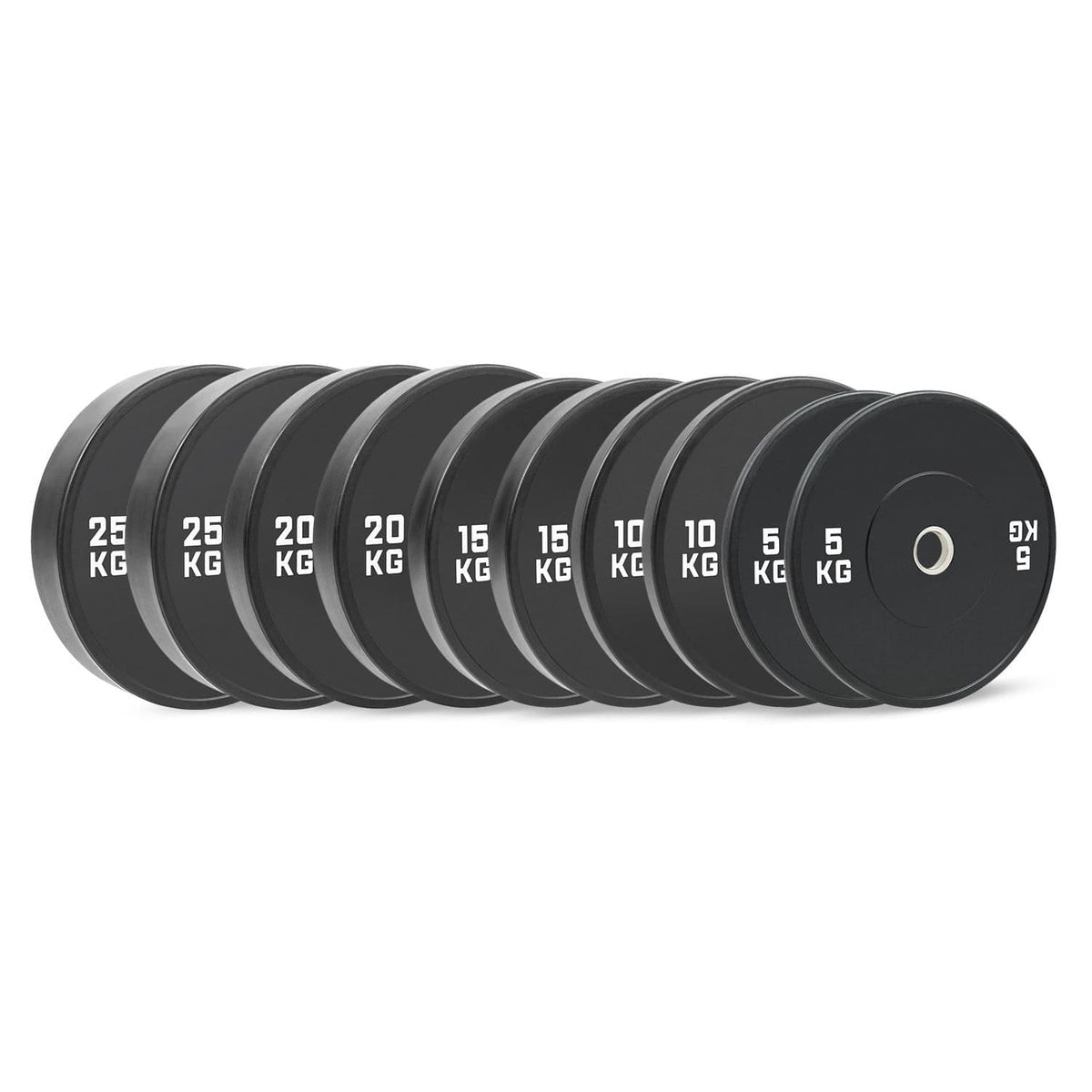 HighPowered Bumper Plates Set (Black) Complete (150 kg) kaufen bei haghpowered.com
