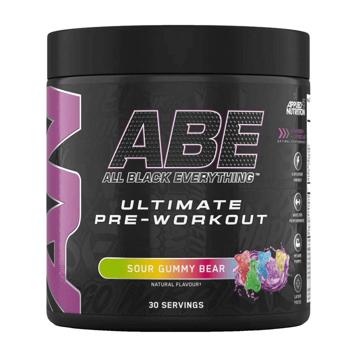 Applied Nutrition ABE (All Black Everything) (375 g) Sour Gummy Bear kaufen -  Applied Nutrition Pre-Workout  - Fitness Onlineshop