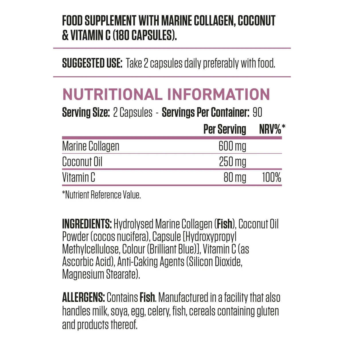 Applied Nutrition Collagen & Coconut (180 Kapseln) kaufen -  Applied Nutrition Kollagen  - Fitness Onlineshop