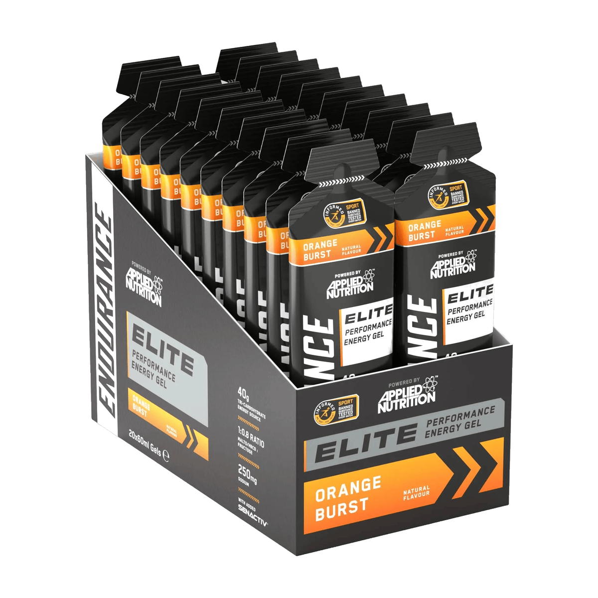 Applied Nutrition Endurance Elite Performance Gel 20 x 60 ml / Orange Burst kaufen -  Applied Nutrition Energy Gels  - Fitness Onlineshop