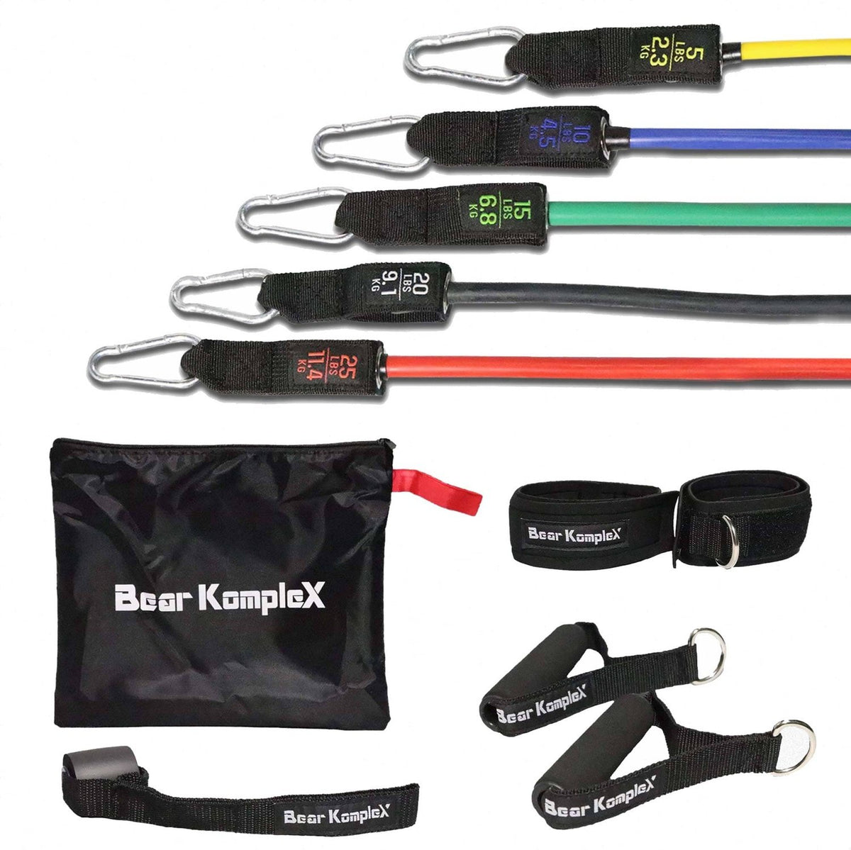 Bear KompleX Resistance Band Set 11-teilig (bis 34 kg Widerstand) kaufen bei haghpowered.com