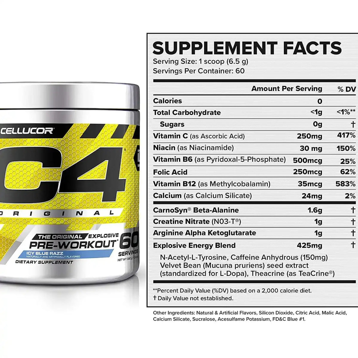 Cellucor Cellucor C4 Original Icy Blue Razz 396 g kaufen bei haghpowered.com