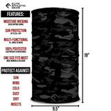 Elite Athletic Gear Blackout Camo Multi-Use Face Bandana kaufen bei haghpowered.com