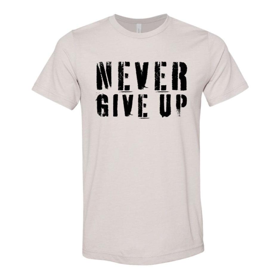 Elite Athletic Gear Never Give Up T-Shirt kaufen bei haghpowered.com