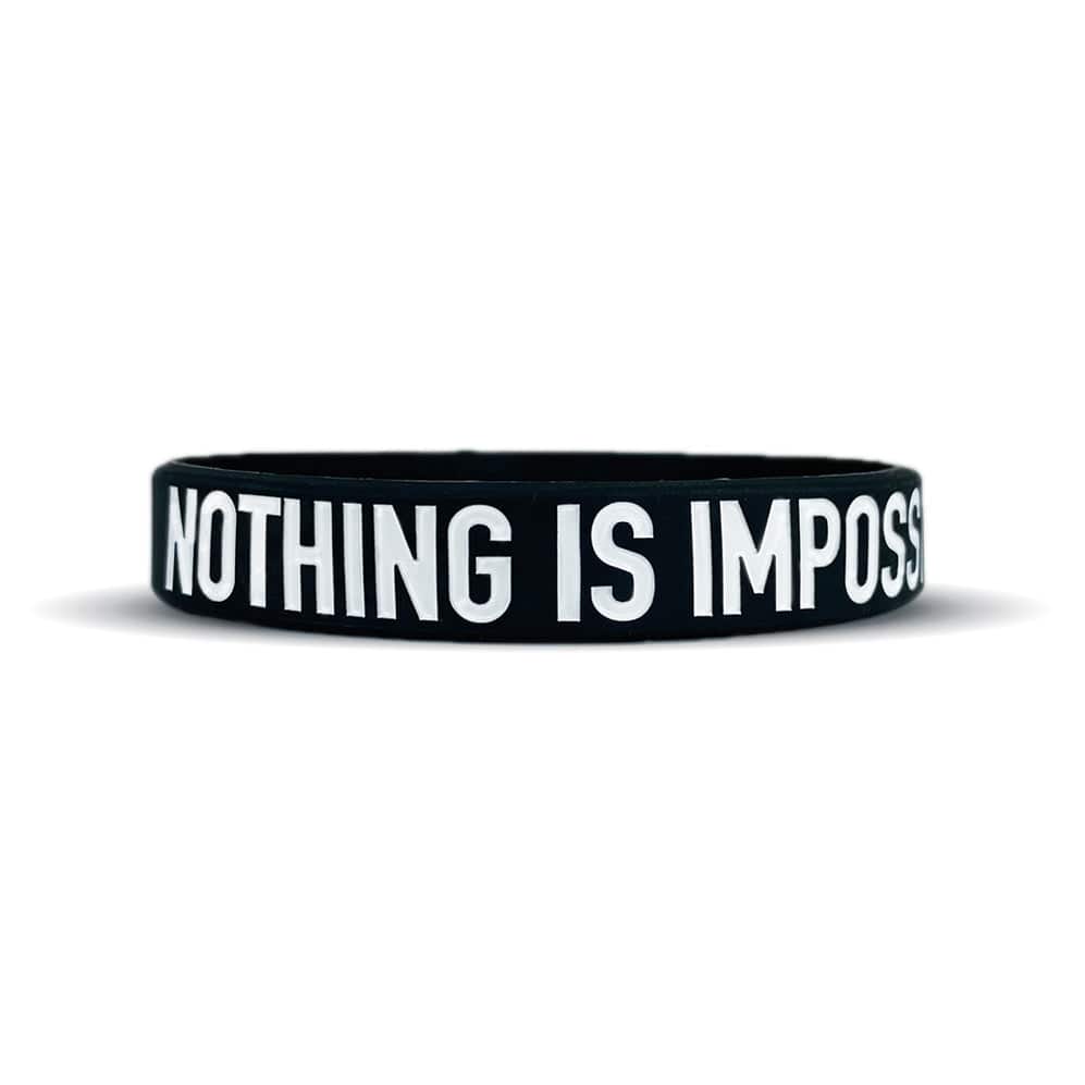 Elite Athletic Gear NOTHING IS IMPOSSIBLE Wristband XL (9") kaufen bei haghpowered.com