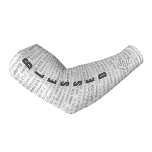 Elite Athletic Gear White BLESSED Arm Sleeve kaufen bei haghpowered.com
