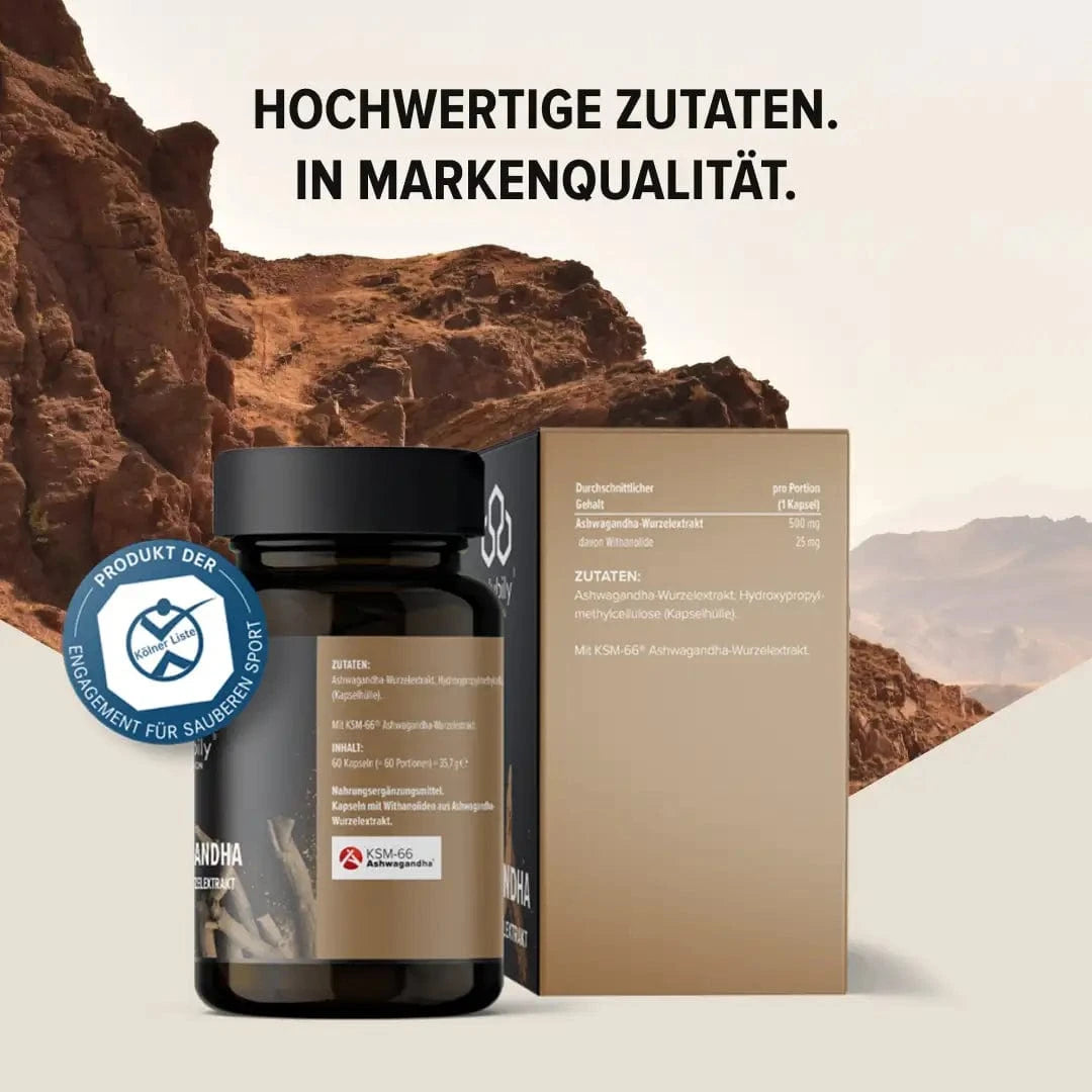 Ashwaghanda Extrakt (60 Kapseln, 36 gramm) kaufen -  edubily Extrakte  - Fitness Onlineshop