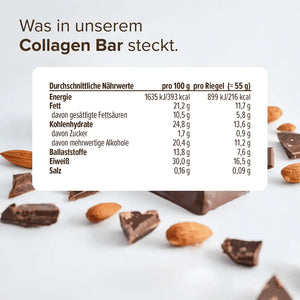 Collagen Bar Dark Chocolate Almond kaufen -  edubily Proteinriegel  - Fitness Onlineshop