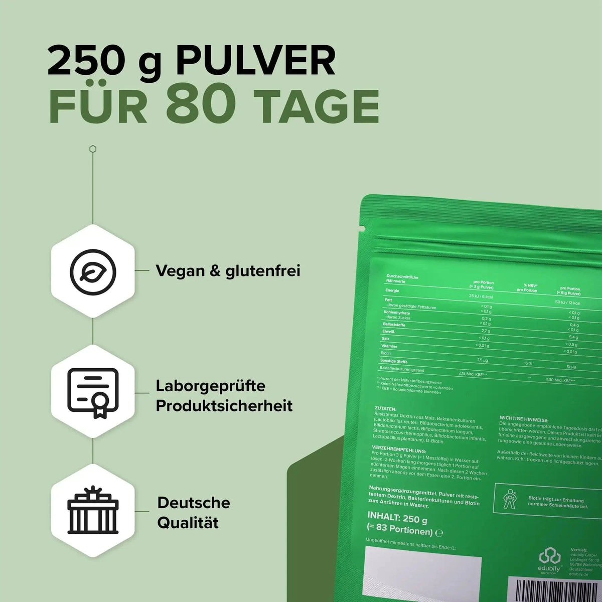 Darmflora-Komplex kaufen -  edubily Verdauung  - Fitness Onlineshop