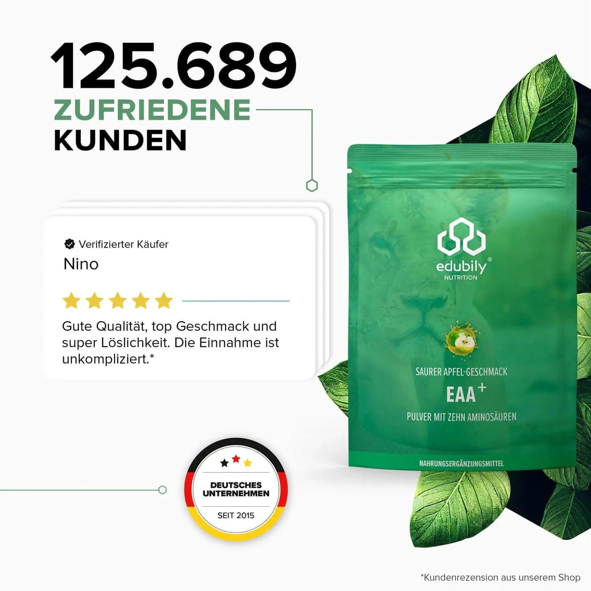 EAA⁺ Pulver (Essenzielle Aminosäuren) kaufen -  edubily EAA  - Fitness Onlineshop